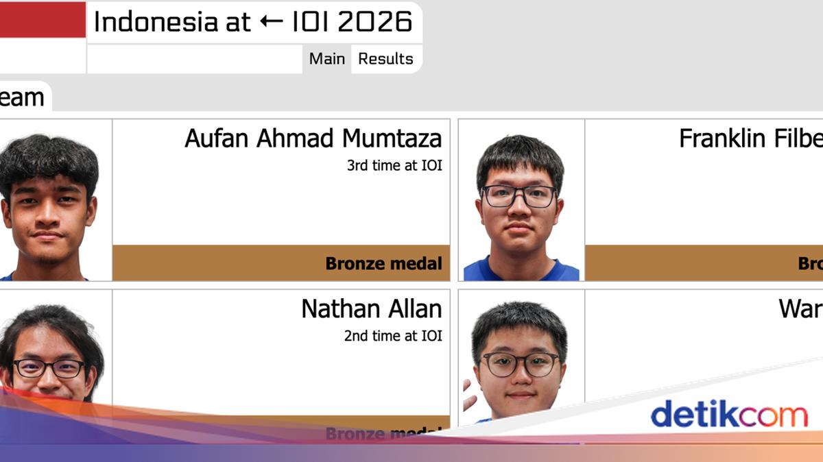 Empat Siswa Indonesia Sukses Raih Medali Perunggu di IOI 2026