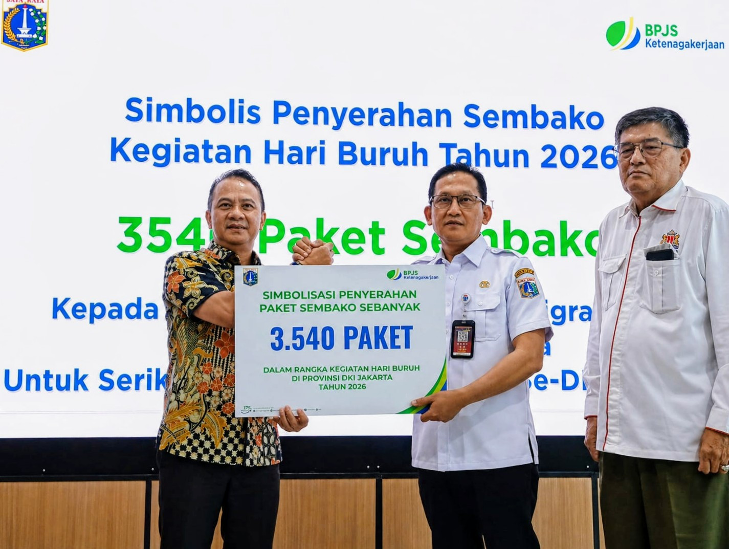 BPJS Ketenagakerjaan DKI Jakarta Salurkan Ribuan Paket Sembako untuk Pekerja