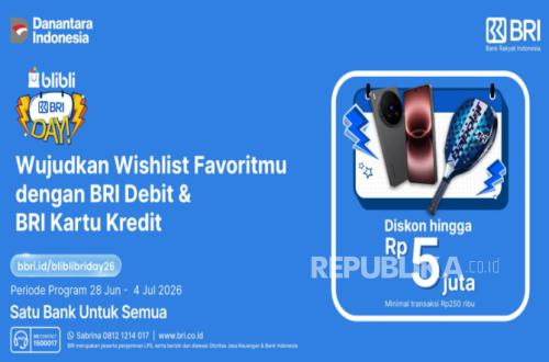 Diskon Menarik di Program BRIDAY Blibli, Saatnya Belanja Hemat
