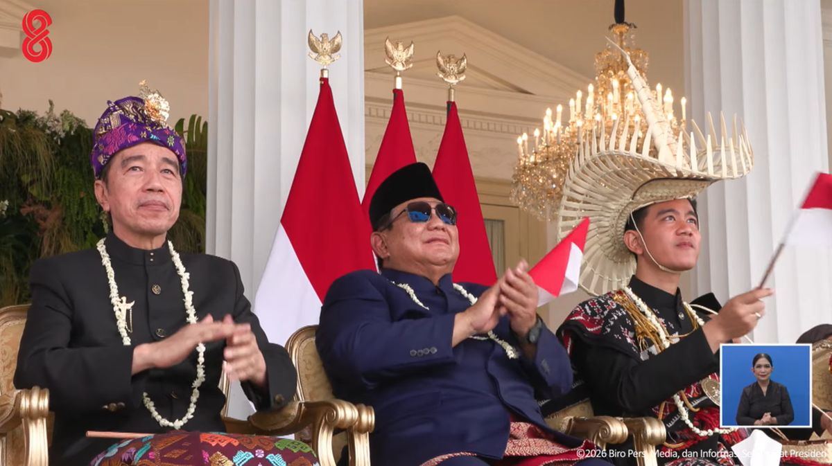 Momen Akrab Prabowo, Jokowi, dan Gibran di HUT ke-81 Kemerdekaan RI